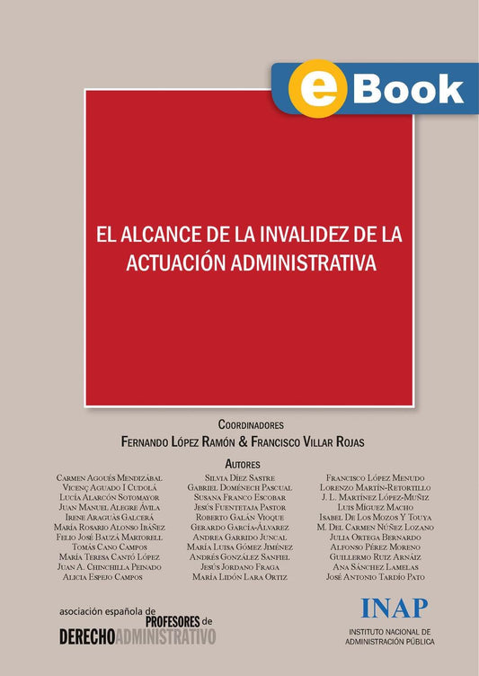 Actas del XII Congreso de la Asociación Española de Profesores de Derecho Administrativo. El alcance de la invalidez de la actuación administrativa (eBook)